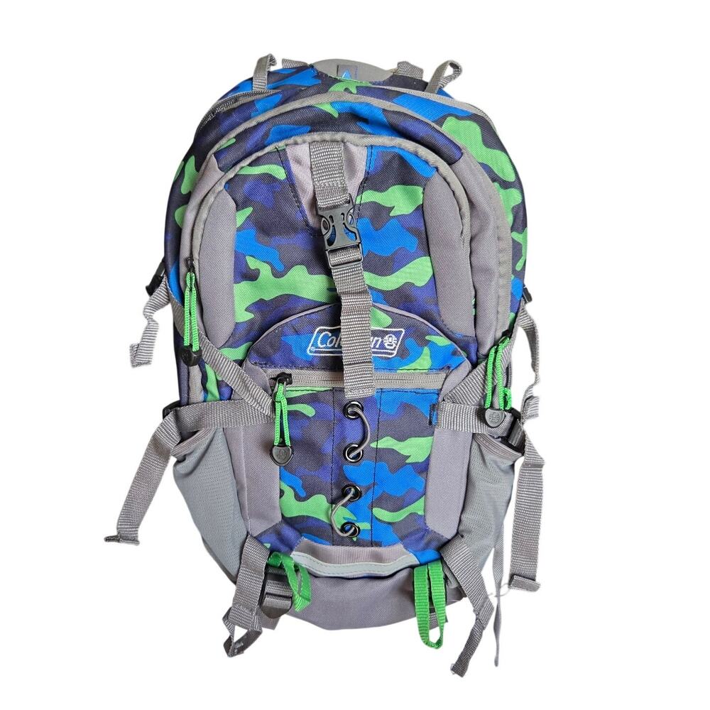 Coleman Blue Camo Hydration Backpack for Adventurous Kids